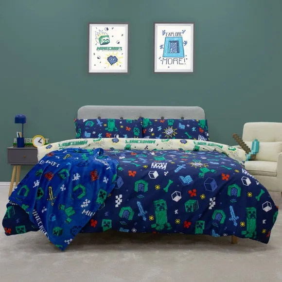 Minecraft Sketched Duvet Cover & Pillowcase Set