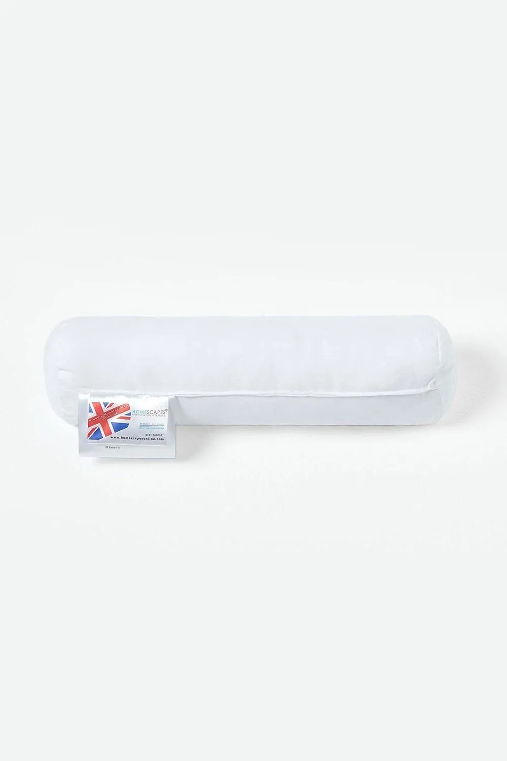Homescapes Super Microfibre Bolster Cushion - Luxury Cushion Filler & Inserts in White 4