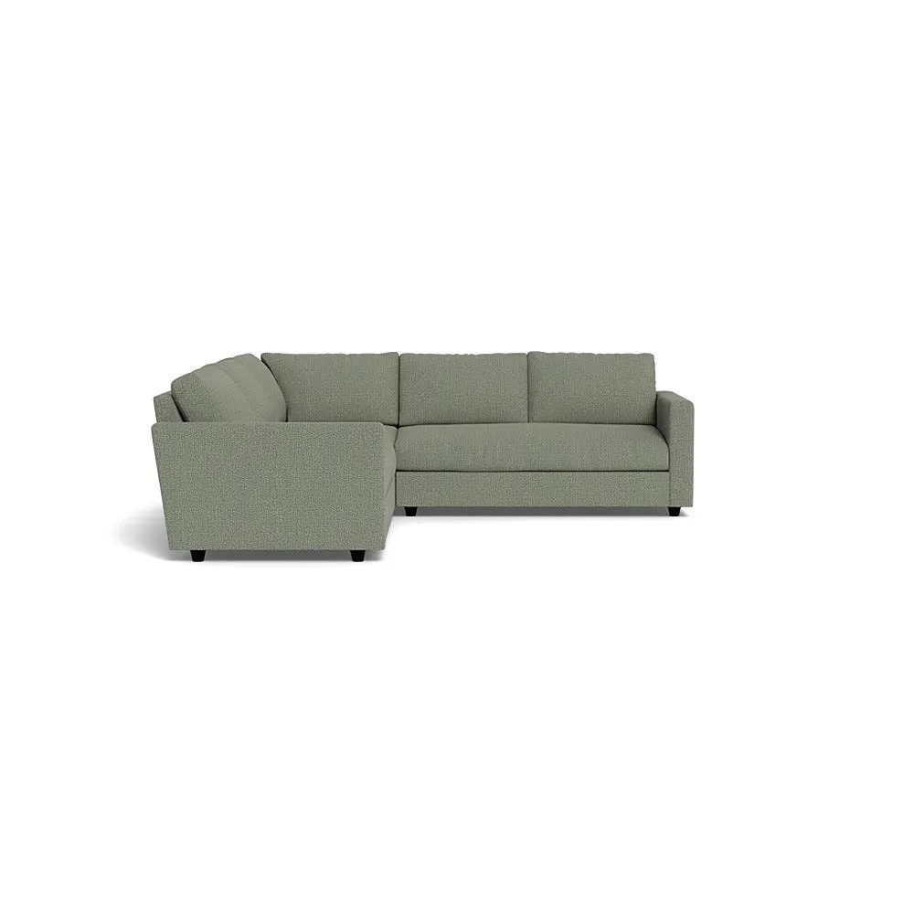 Heal's Nimbus II Full Corner Sofa (K+M+N) Boucle Tweed Lapis Black Feet 2