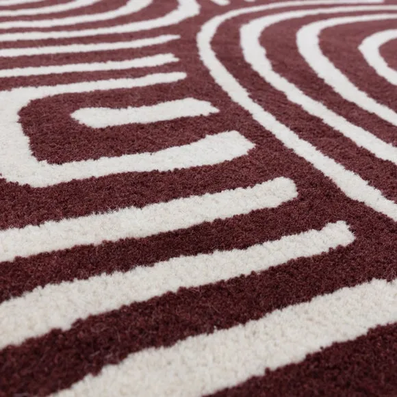 Asiatic Reef Curve Plum Wool Rug 2
