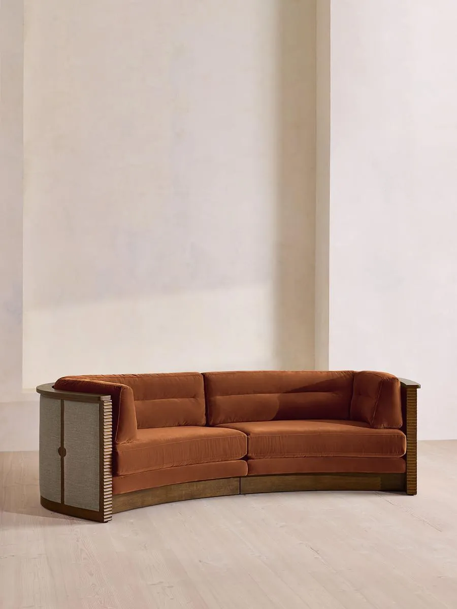 Belmont Sofa, Three Seater, Velvet, Cinnamon
