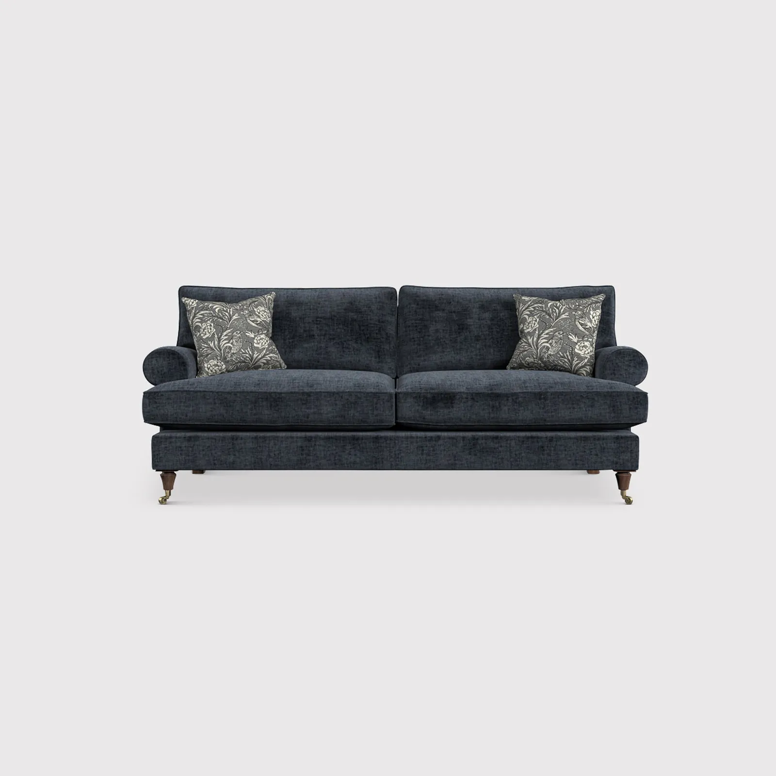 English Heritage Finch Medium Sofa Standard Back, Blue Fabric | Barker & Stonehouse 1