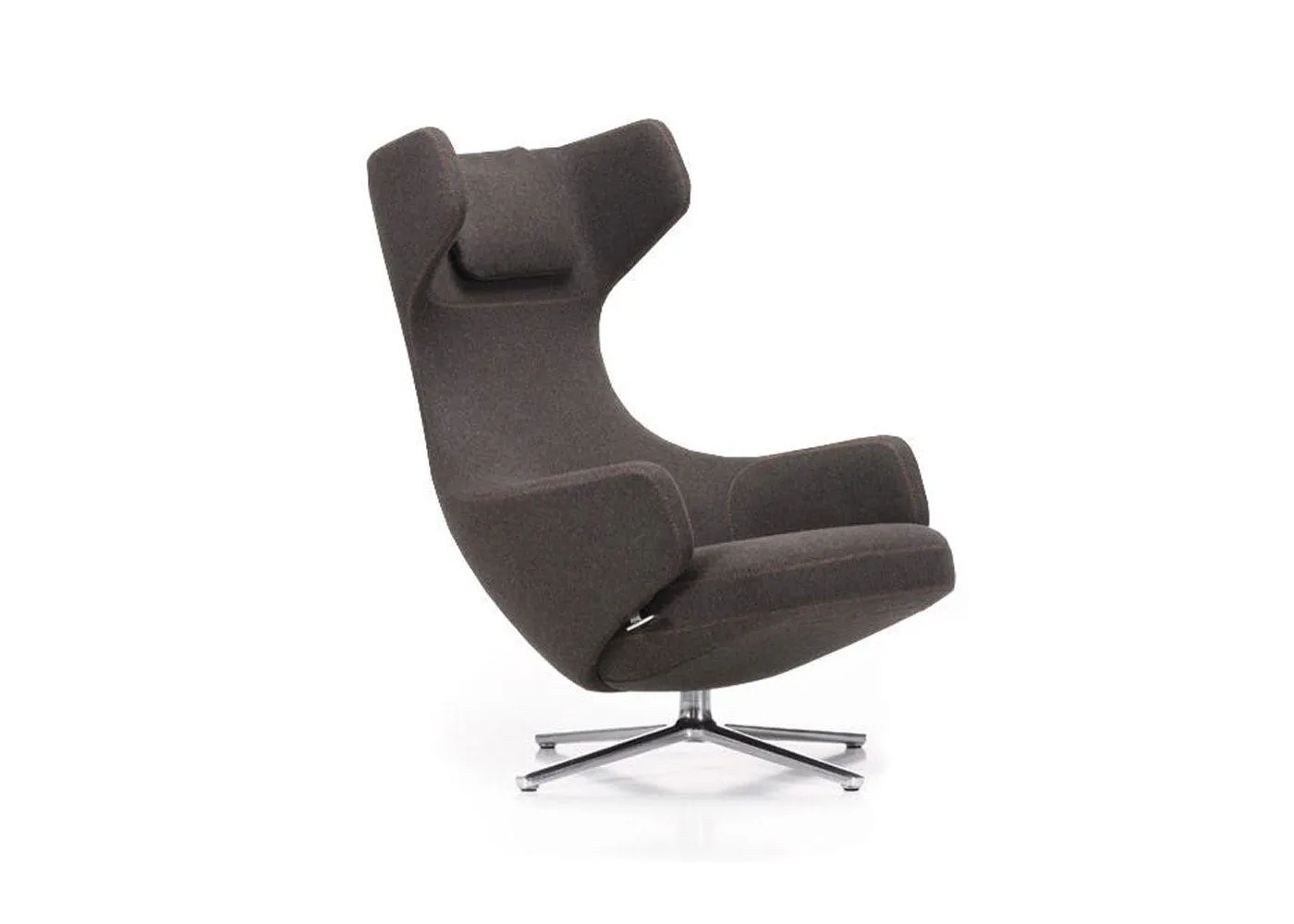 Vitra Grand Repos Chair Cosy Nutmeg F80 Polished base 1