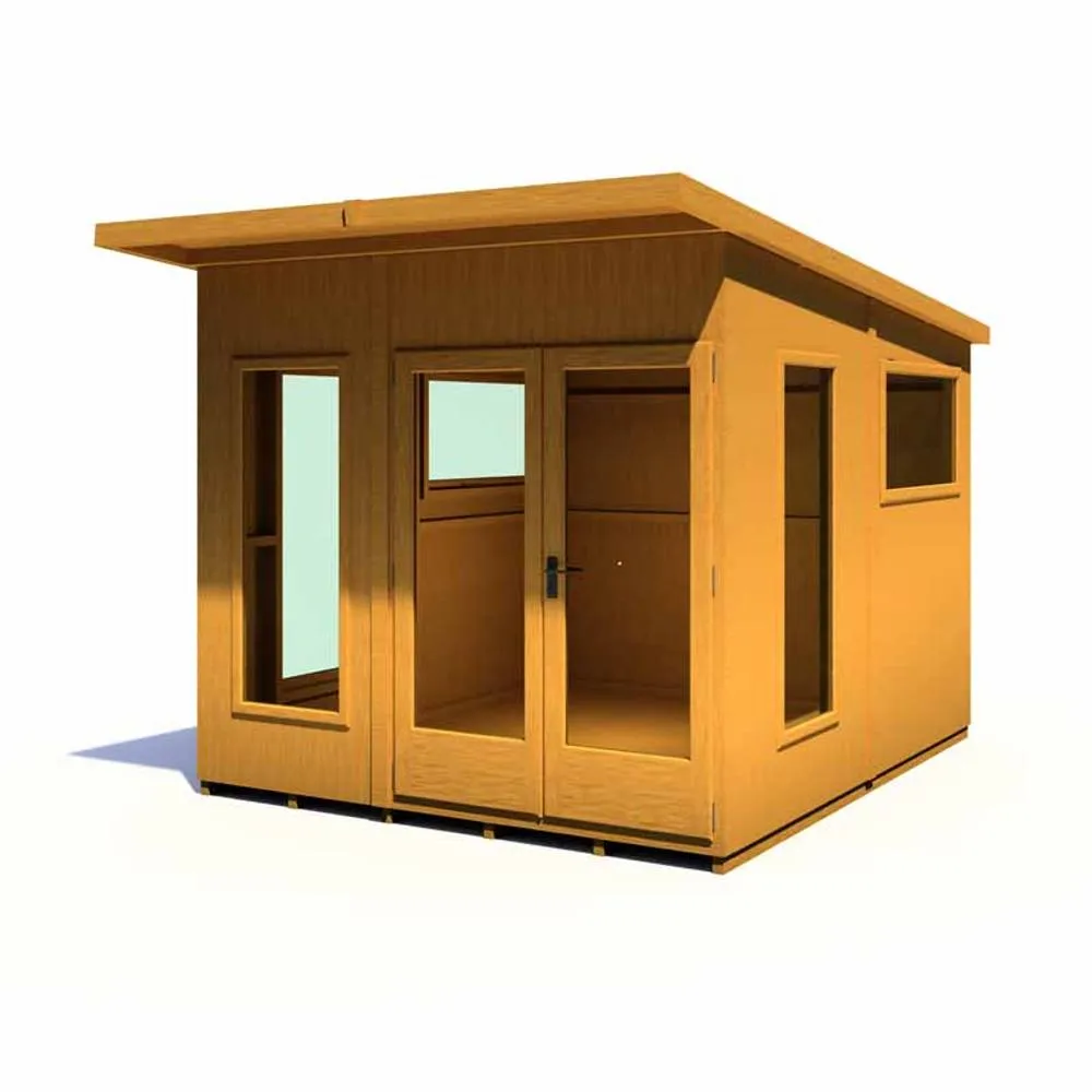 Shires Miami 8 x 10 Feet Summerhouse - L299 x W255 x H214.7 cm in Light Brown 2