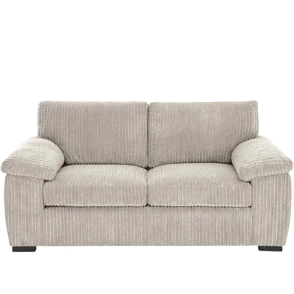 Bliss Furniture Jumbo Cord 2 Seater Sofa with Soft Fabric & in Cream Colour