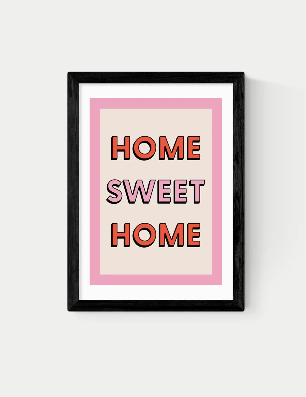 East End Prints Home Sweet Home Framed Art Black