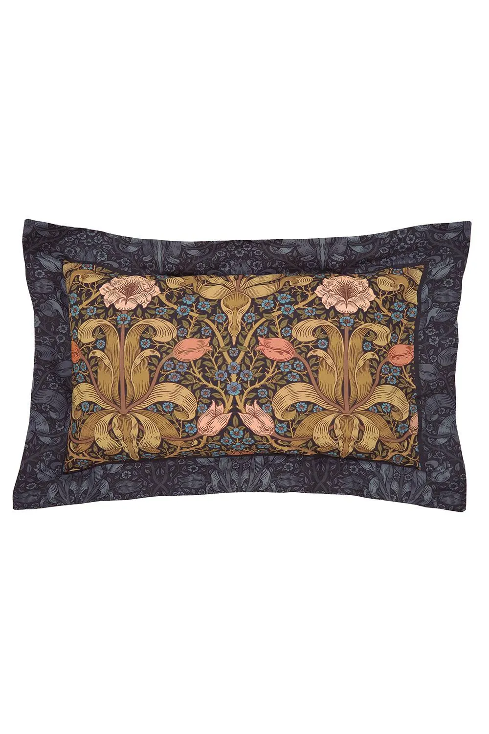 Morris & Co 'Spring Thicket' Cotton Duvet Cover Set in Dark Blue 3