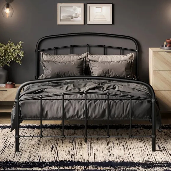 Return - Halston Bed Frame, Black Metal