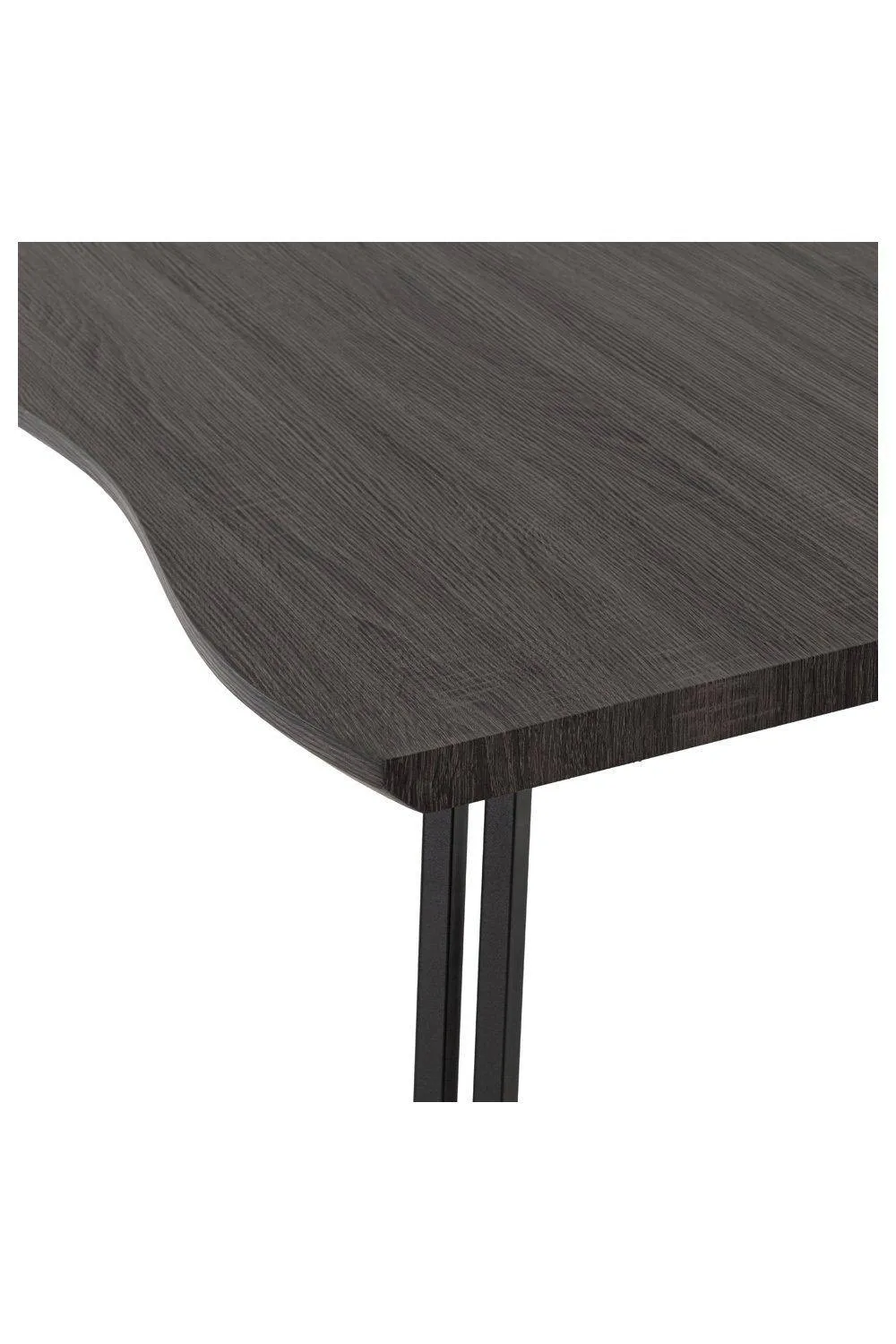 Seconique Quebec Wave Edge Dining Table in Black 4