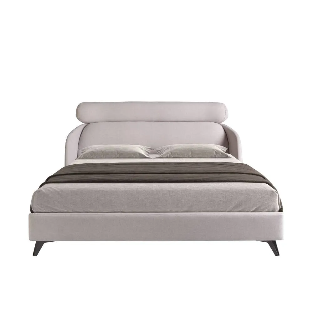 Angel Cerda Light Grey Upholstered Double Bed 180x200 cm 2