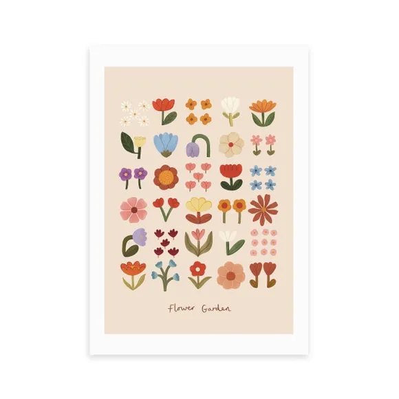 East End Prints Flower Garden Soft Pink Print by Kid of the Village 2