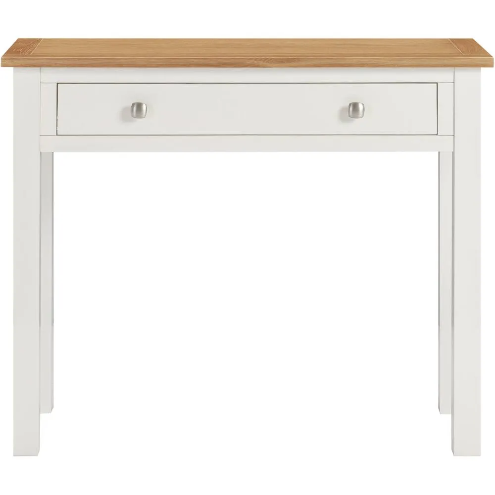 Seconique Cambridge Dressing Table - Linen/Oak (Part assembled) in White 4