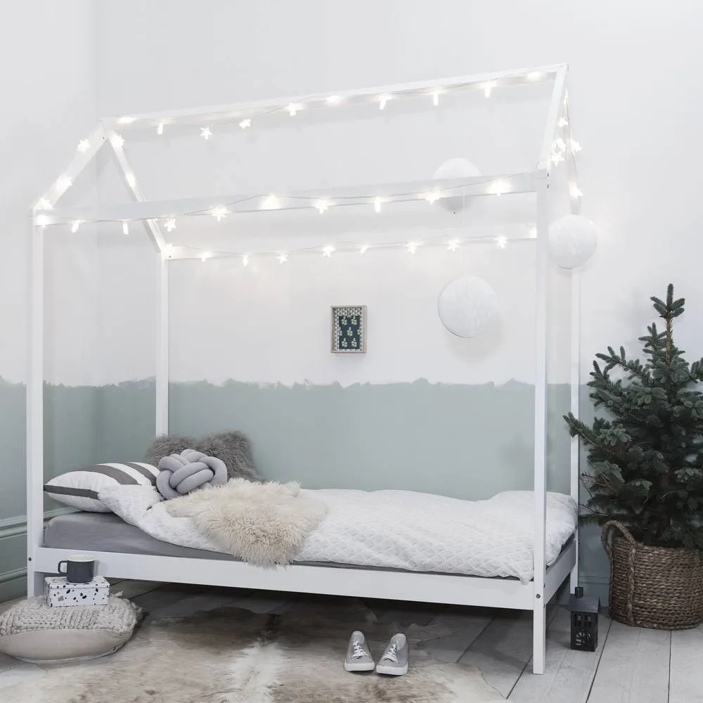 Nöa and Nani Jansen Scandinavian Single Bed Frame in White