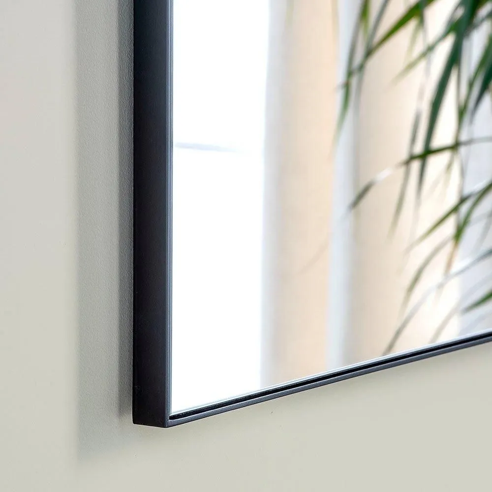Yearn Mirrors Minimal Black Rectangular Mirror 120x80cm 3