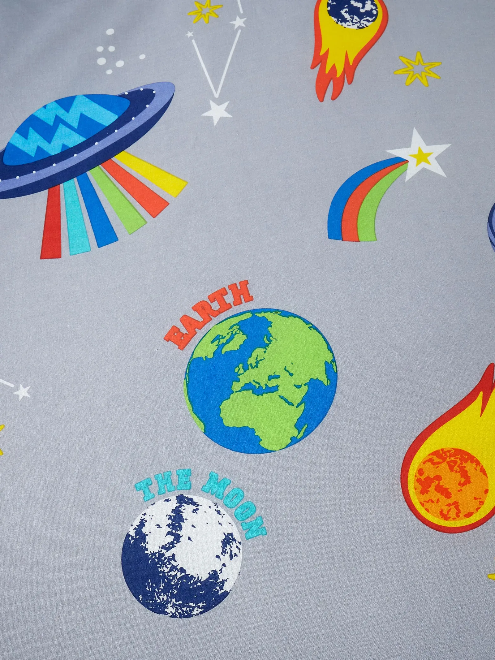 Catherine Lansfield 'Lost In Space' Fitted Sheet in Grey 2