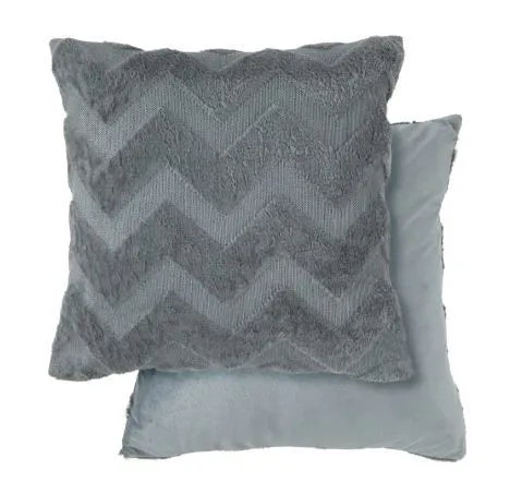 New Edge Blinds Newton Zig Zag Collection Soft Touch Cushion Cover in Grey