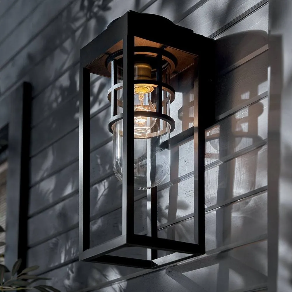 Netlighting Kichler Hone Medium Outdoor Wall Lantern Classic Black IP44 1x E27 2