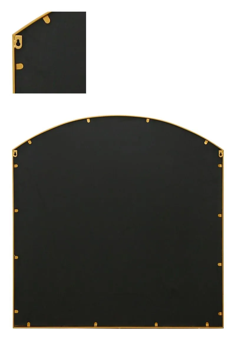 MirrorOutlet Gold Framed Arched Window Garden Mirror 39"x39" 100x100CM 4