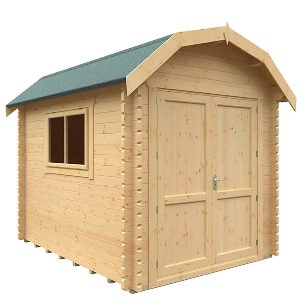Buttercup Farm 10x8w The Alford Barn Plus 44mm Cabin - L295 x W235 x H277.6 cm in Natural 2