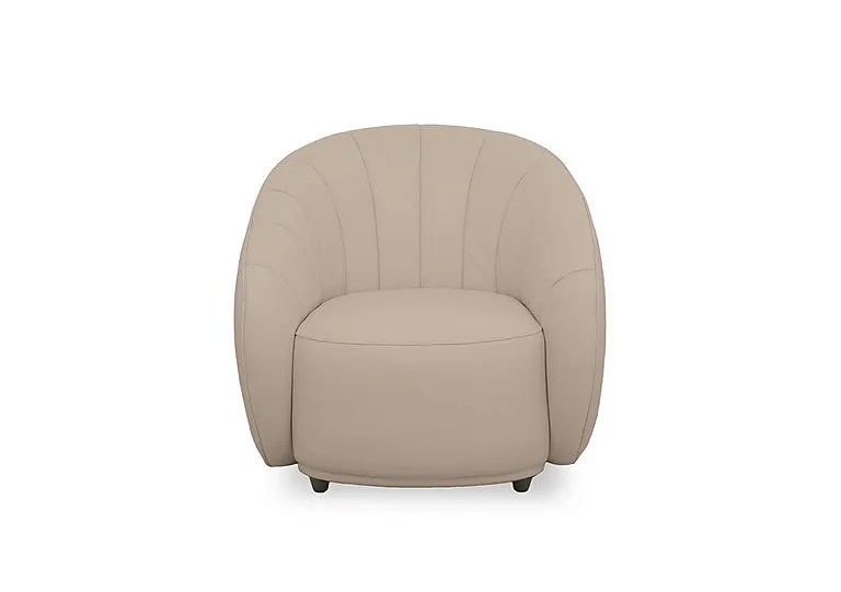 Gemini NC Leather Accent Chair - NC Pebble
