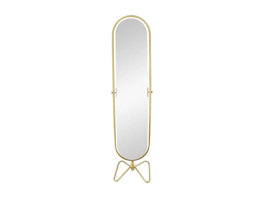 Vente-unique Freestanding Metal Swivel Mirror - L45 X H171 Cm - Gold - ASATU 4