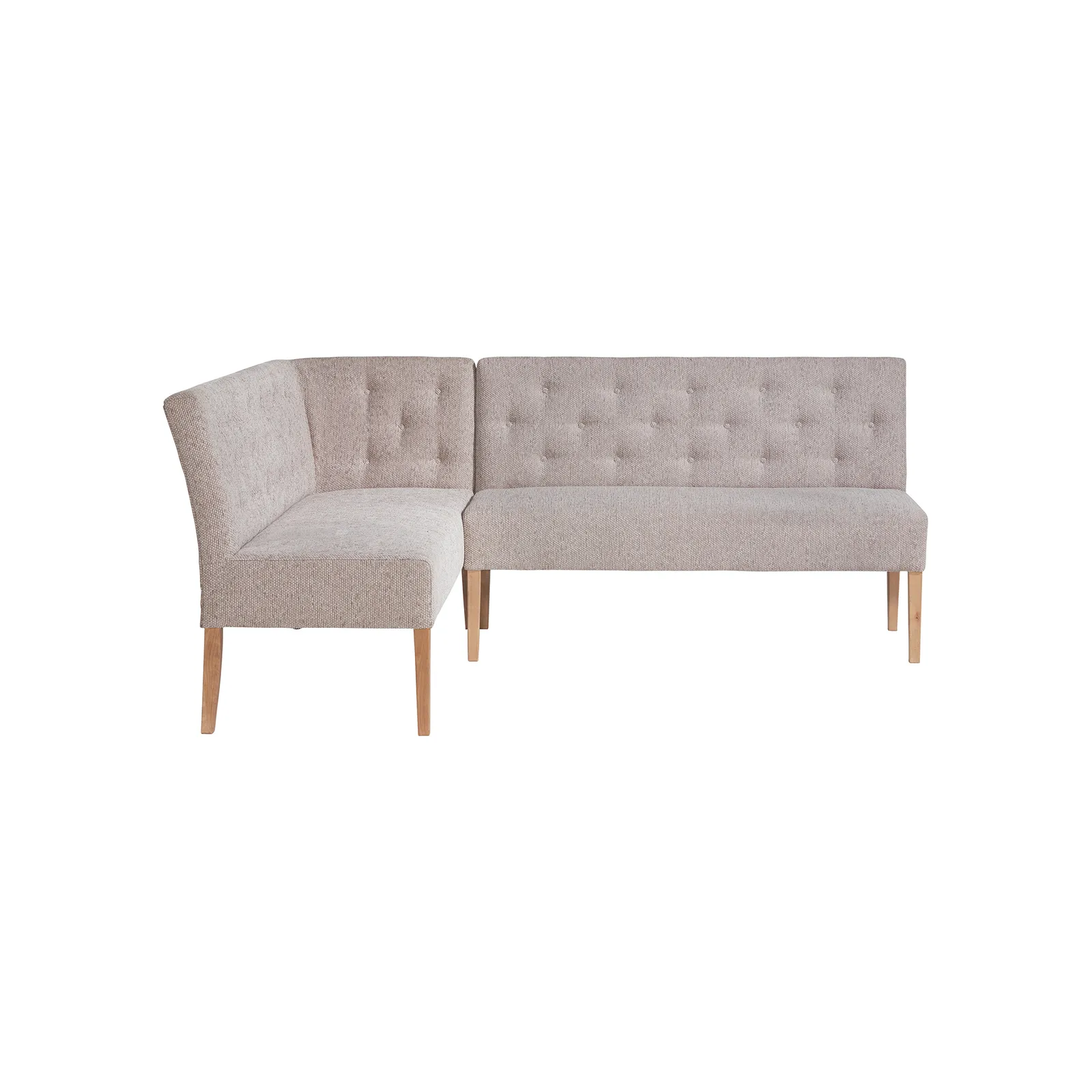 Medina Left Corner Bench, Grey Fabric | Barker & Stonehouse 3