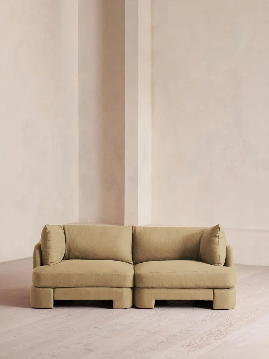 Odell Modular Sofa, Three Seater, Linen, Wheat