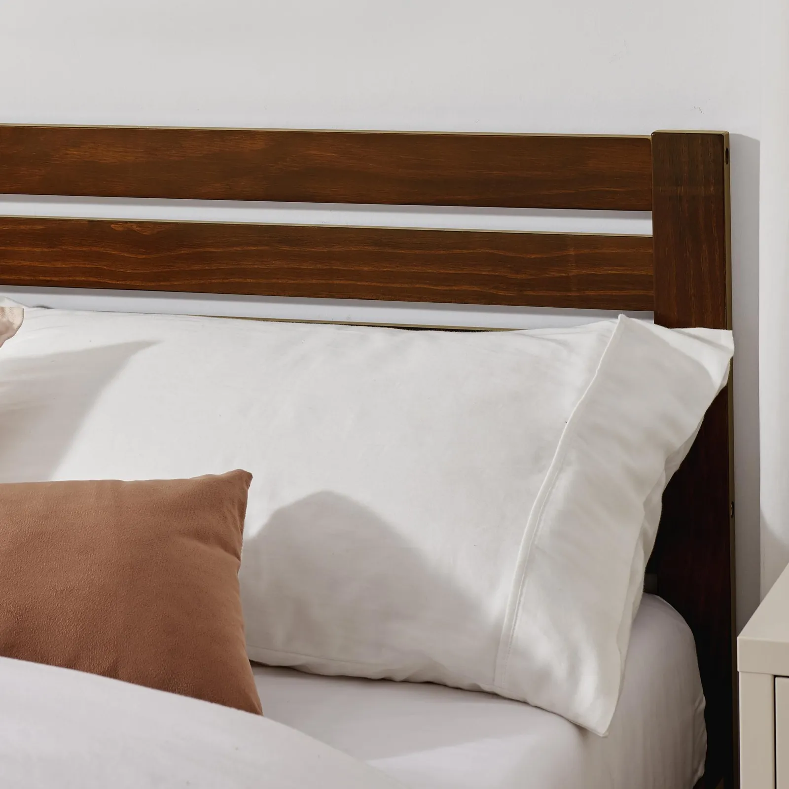 FurnitureboxUK Declan Solid Pine Single Bed Frame in Walnut 3