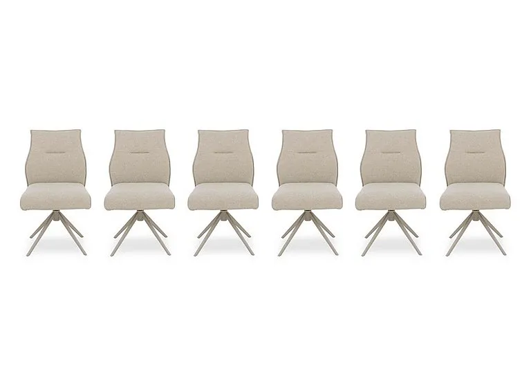 Mirage Set of 6 Swivel Dining Chairs
