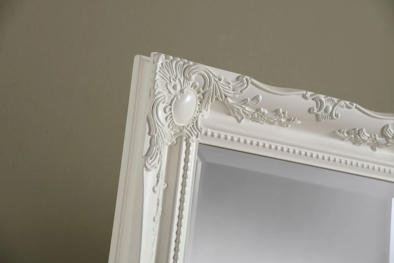 Yearn Mirrors French Style Carved Mirror White 116x90cm 2