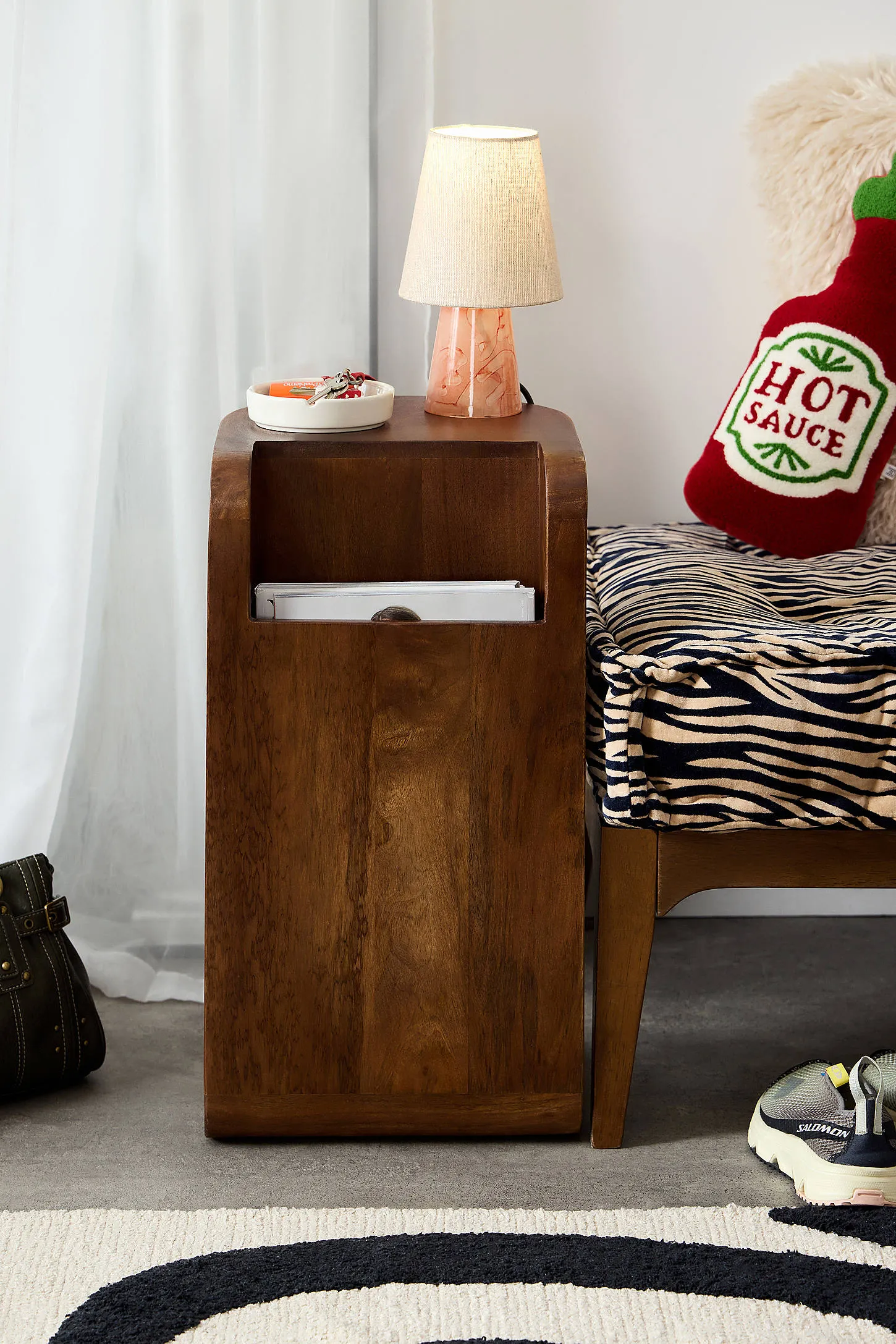 Alba Storage Side Table - Brown 3
