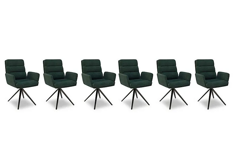 Felipe Set of 6 Swivel Dining Arm Chairs
