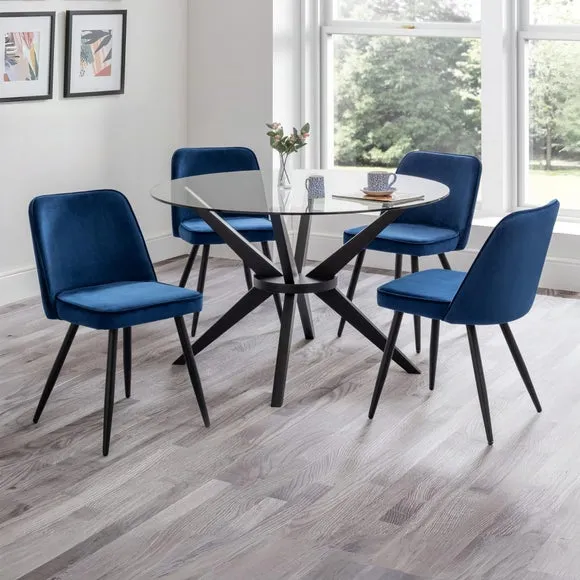 Burgess Set of 2 Dining Chairs, Velvet 6