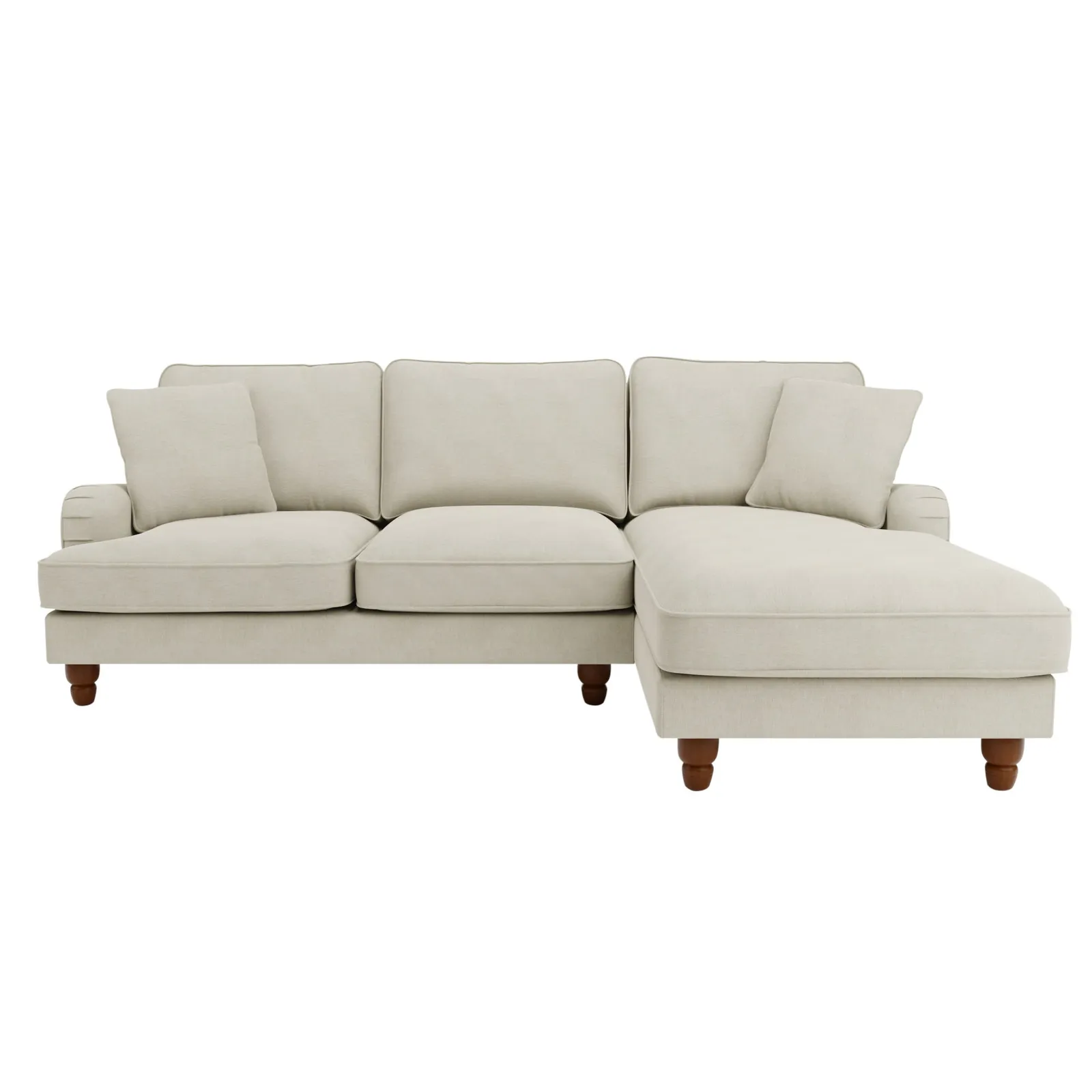 Beatrice Fabric Right Hand Corner Sofa Brown