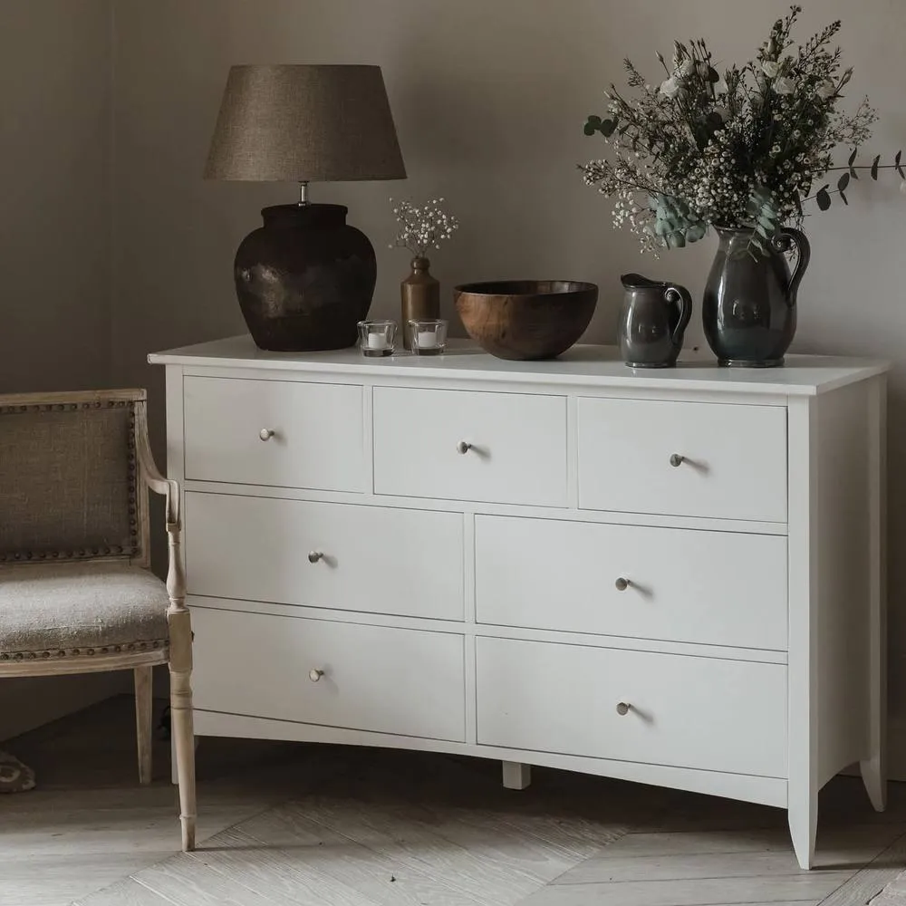 Statement Furniture Edward Hopper 3 Over 4 Chest of Drawers in White 4