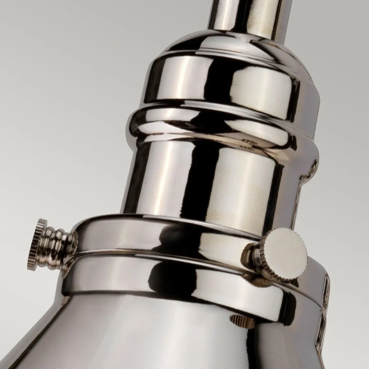 Netlighting Provence 1 Light Indoor Dome Wall Light Polished Nickel E27 in Grey 3