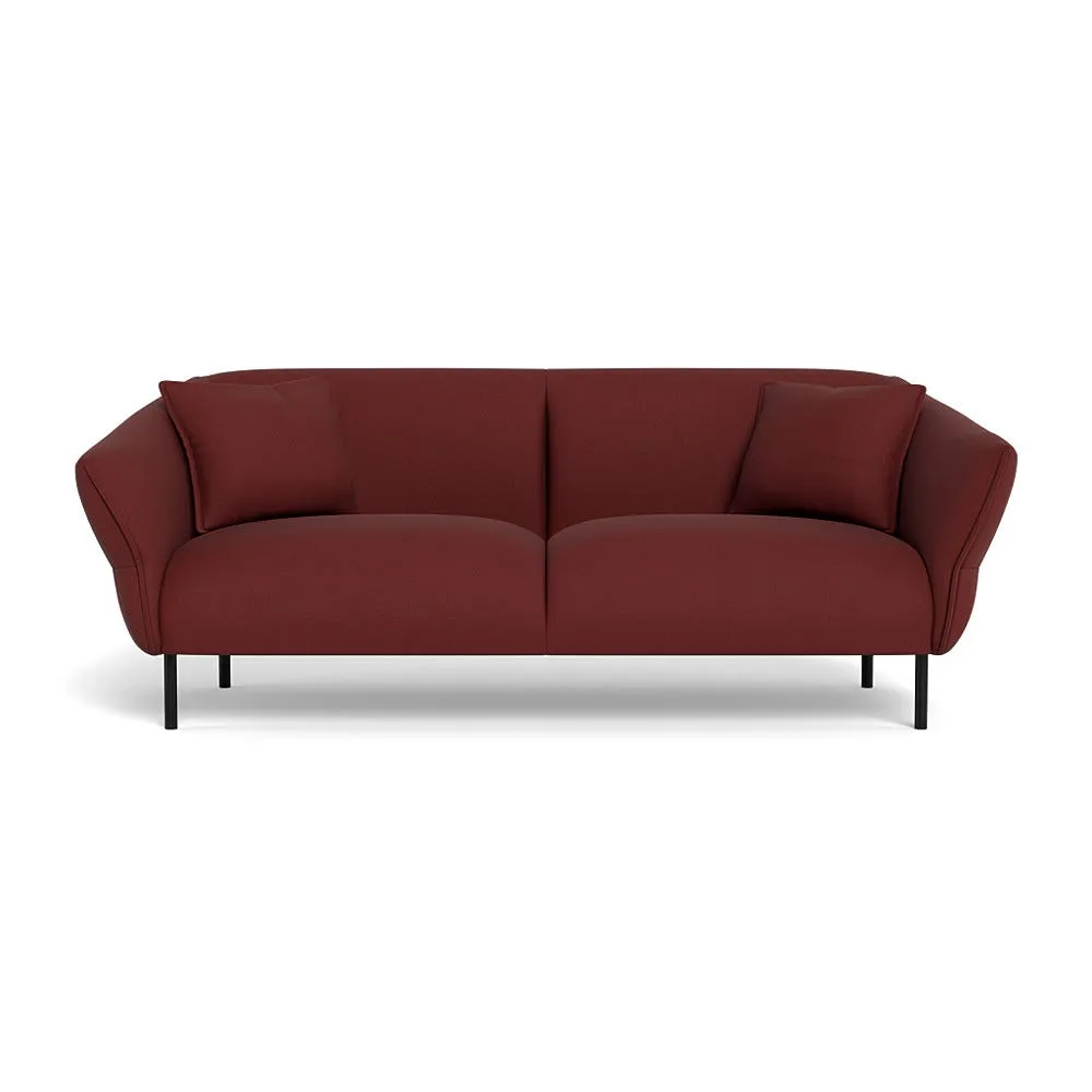 Heal's Alto 3 Seater Sofa Capelo Linen-Cotton Etruscan Red Black Feet 1