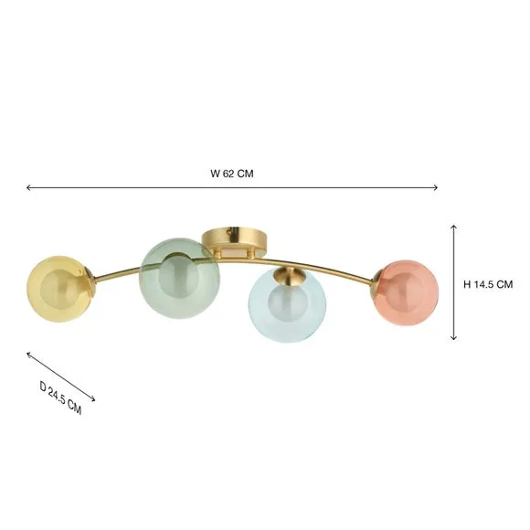Eliza 4 Light Semi Flush Ceiling Light 5