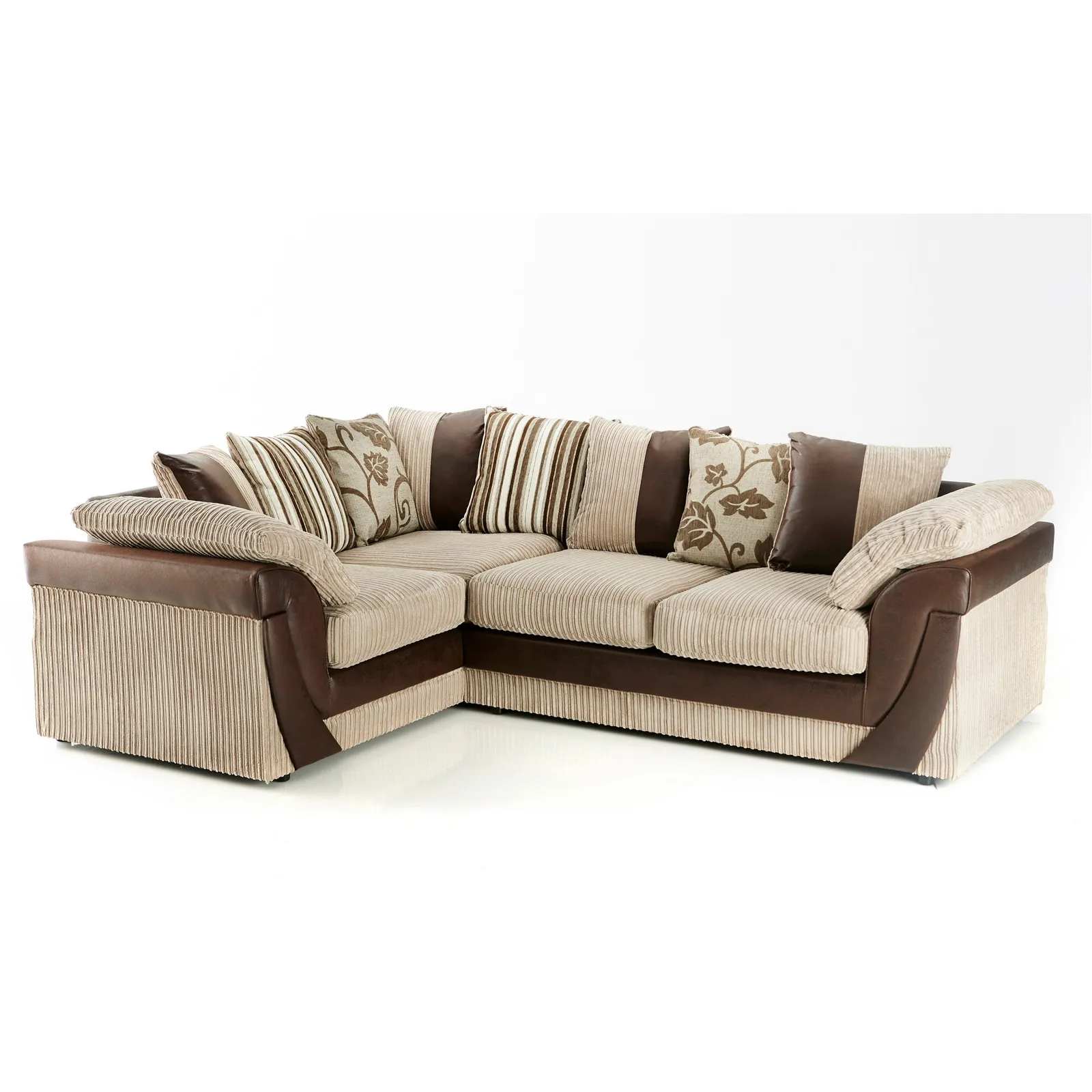 Lush Scatter Back Left Hand Corner Sofa Beige