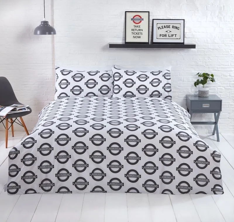 Rapport Home Platform Polycotton Duvet Cover Set With Pillowcase in Dark Grey 4