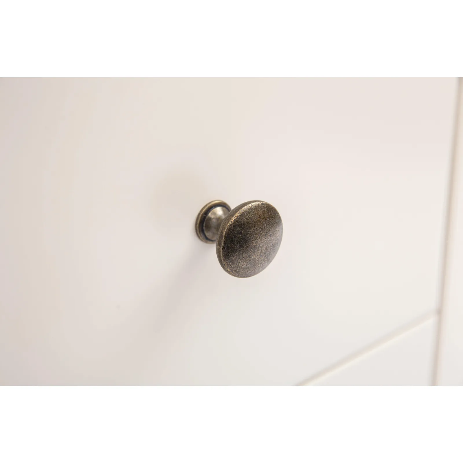 Cabinet Bits Trevi 4 Drawer Chest of Drawers Brass Knob in Off-White 6