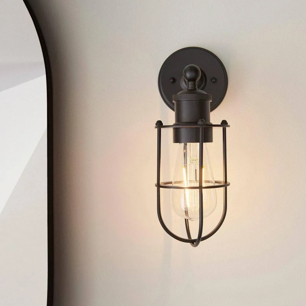 Netlighting 'TREVISO' Non Dimmable Stylish Contemporary Metal Bathroom Wall Lamp in Black 4