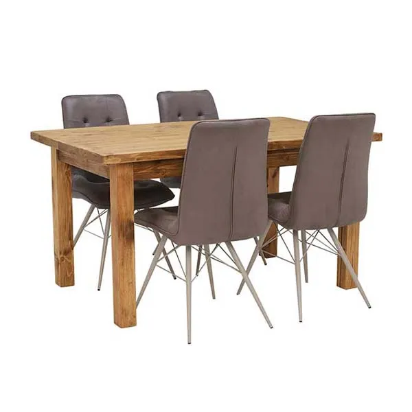 Covington Reclaimed Wood Dining Table and 4 Hix Chairs