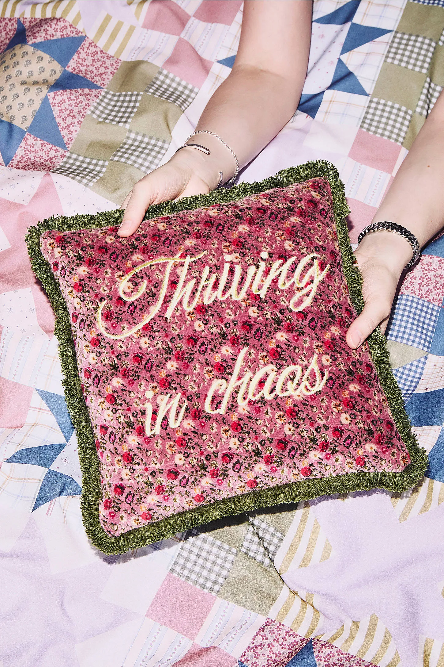 Thriving In Chaos Cushion - Purple