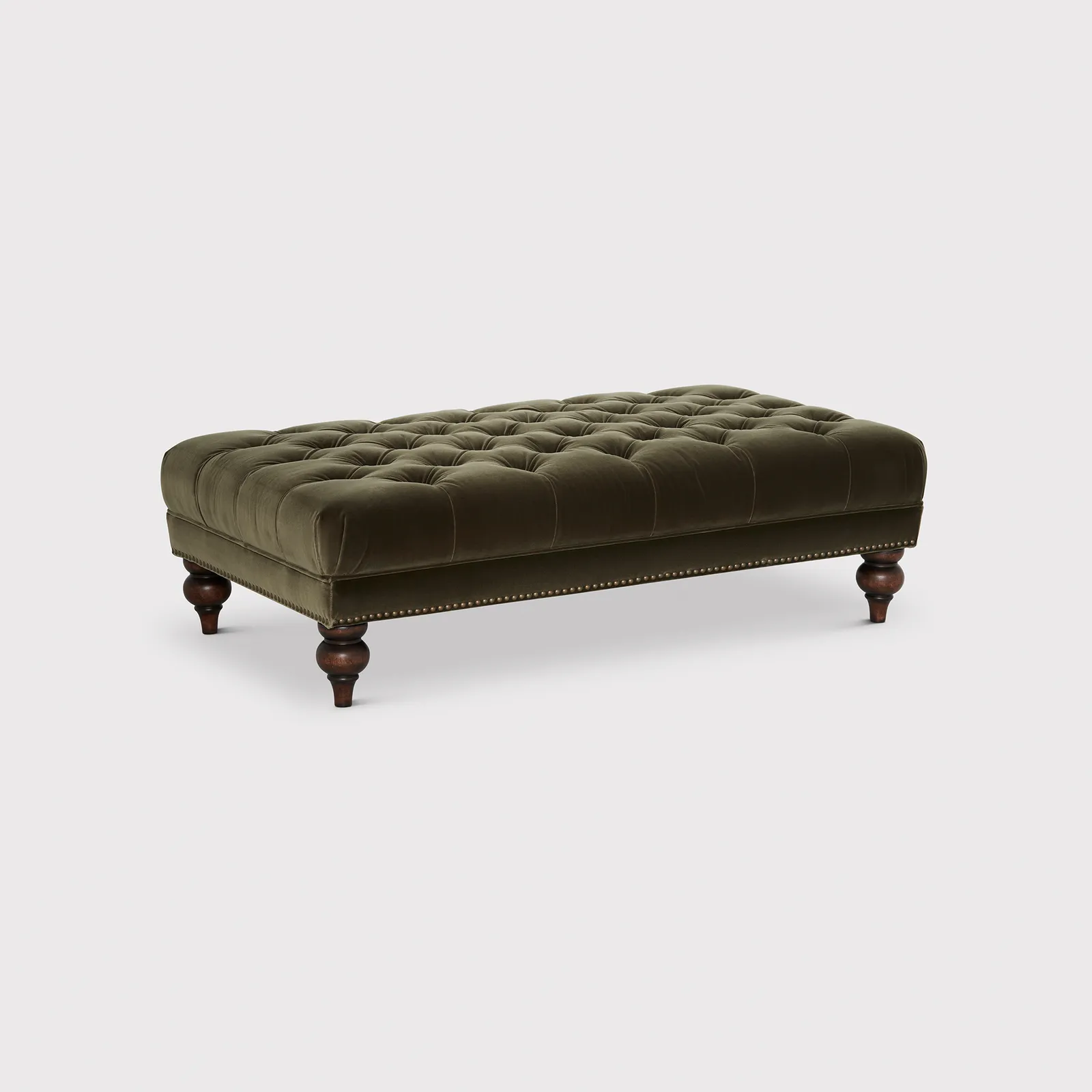 Everett Footstool, Green | Barker & Stonehouse