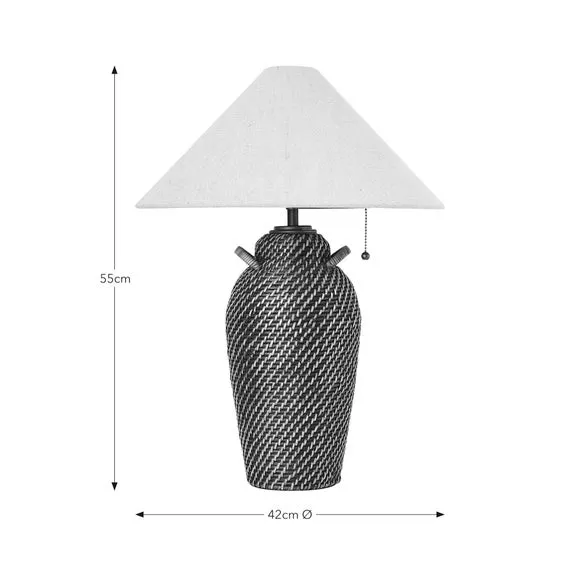 Churchgate Bradgate Rattan Table Lamp 5
