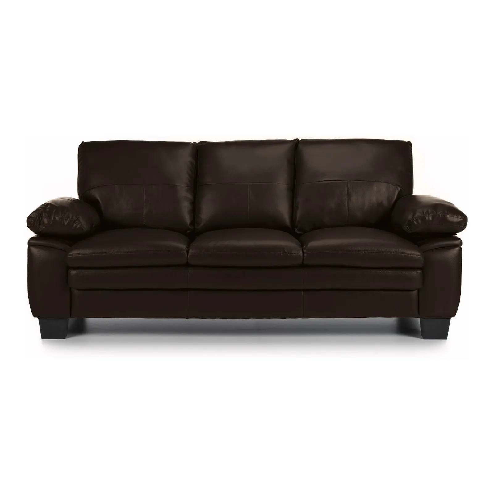 Texas 3 Seater Bonded Leather Sofa Black