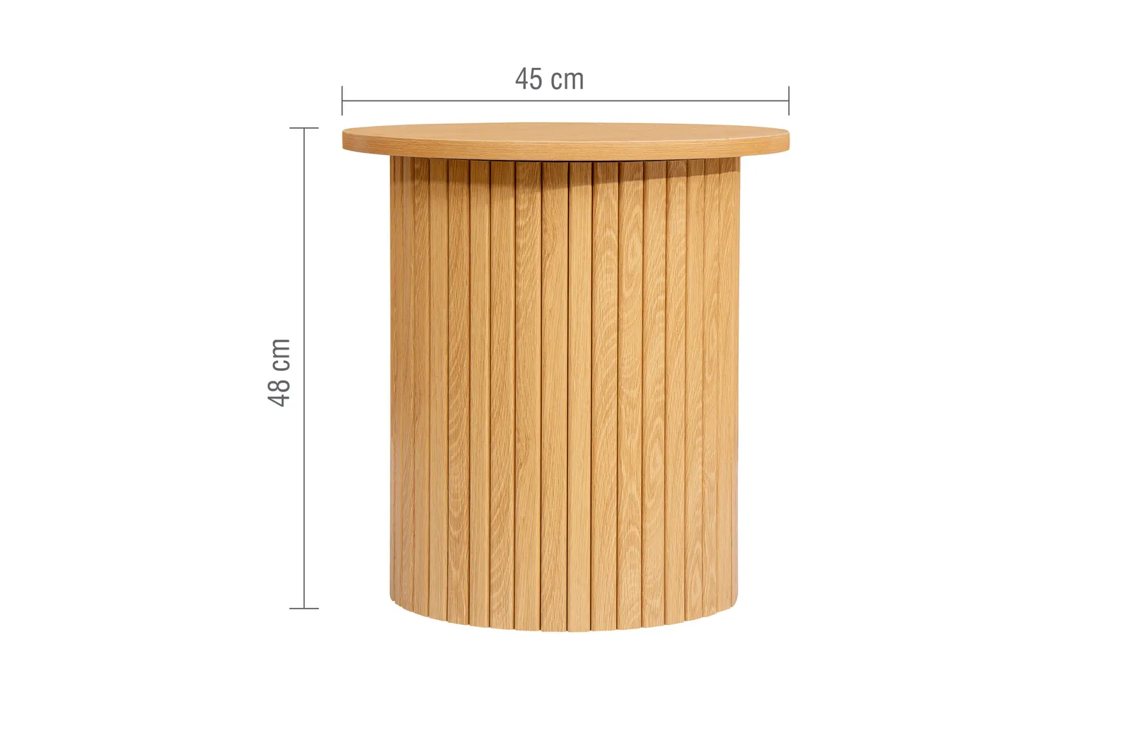 Birlea Fluted Side Table Axel in Brown 6