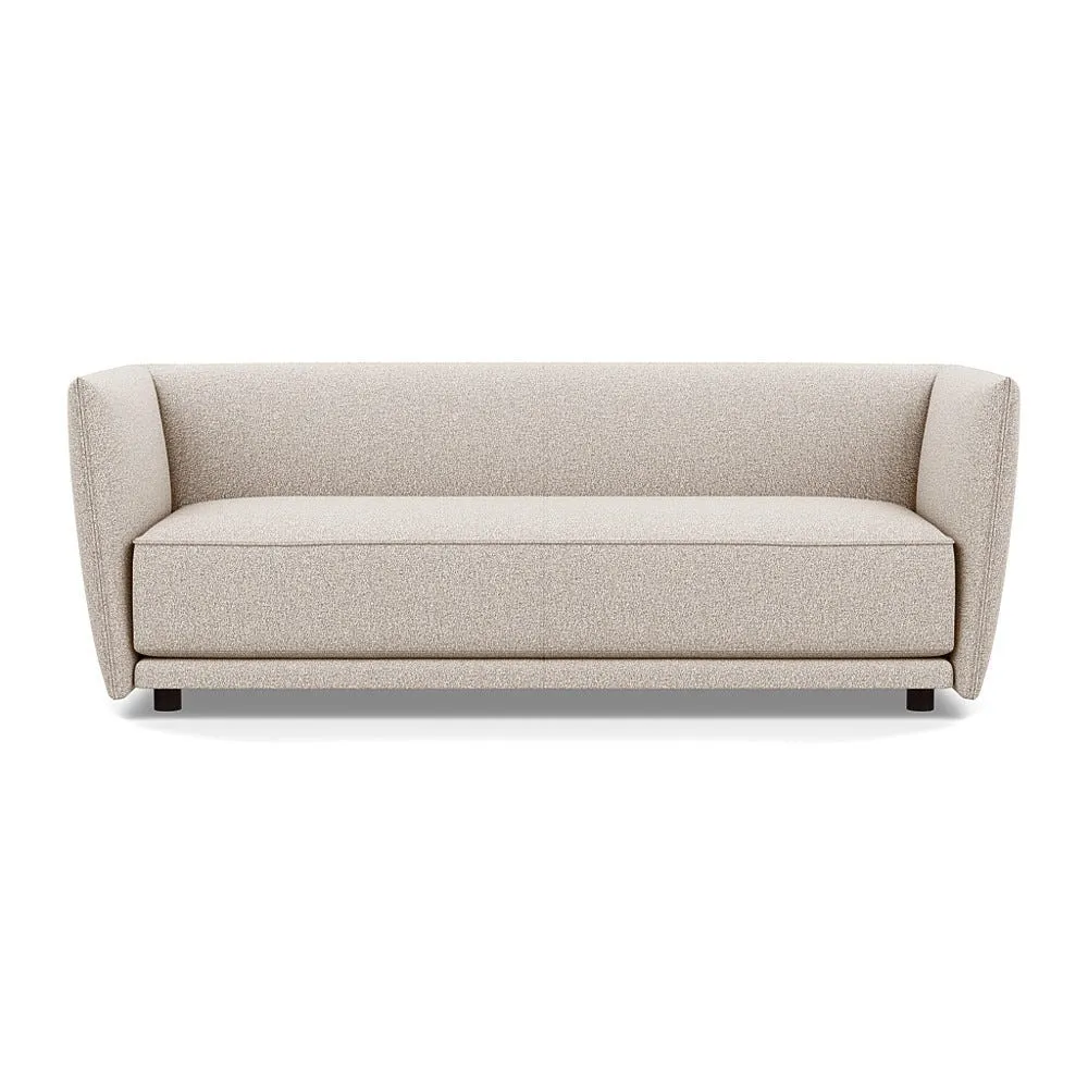 Heal's Valley 3 Seater Sofa Loop Boucle Taupe Walnut Stain Feet 1