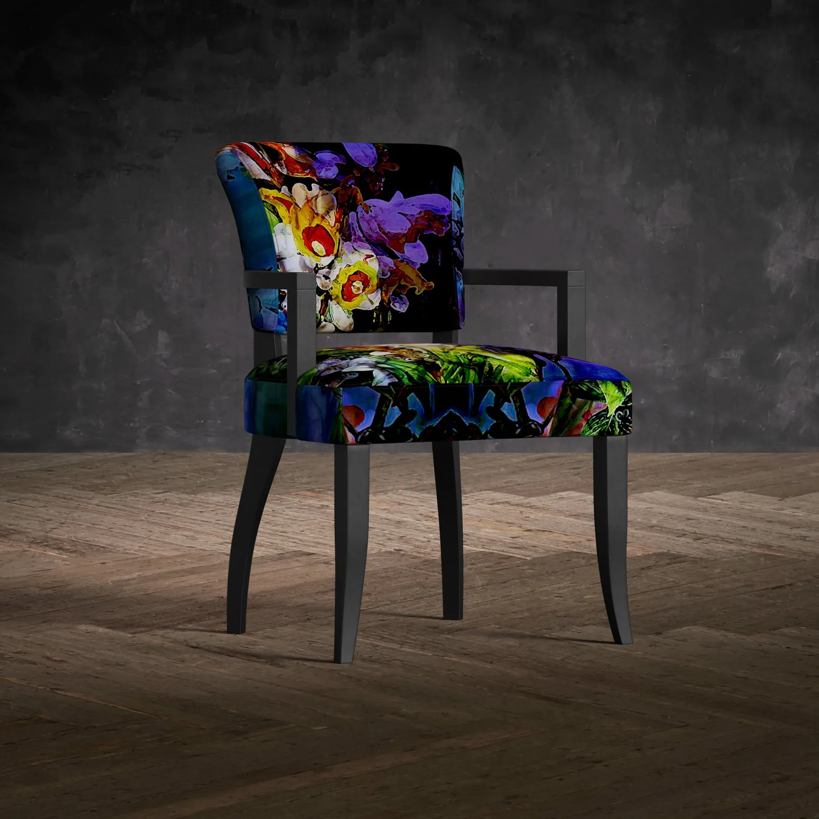 Timothy Oulton Mimi Dining Chair With Arms Velvet | Barker & Stonehouse